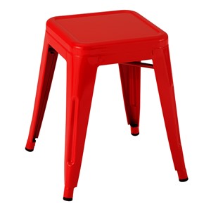 Metal Stack Stool - 18" H - Red