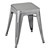 Metal Stack Stool - 18" H - Silver