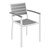 Alfresco Bistro Indoor/Outdoor Café Chair - Gray w/ White Frame