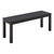 Alfresco Bistro Indoor/Outdoor Bench - Black w/ Black Frame