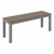 Alfresco Bistro Indoor/Outdoor Bench - Mocha w/ Silver Frame