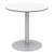 Alfresco Bistro Indoor/Outdoor Round Pedestal Table (30" Diameter) - White Top/Silver Frame
