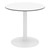 Alfresco Bistro Indoor/Outdoor Round Pedestal Café Table - White Top/White Frame