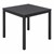 Alfresco Bistro Indoor/Outdoor Square Table - Black w/ Black Frame