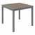 Alfresco Bistro Indoor/Outdoor Square Table - Mocha/Silver Frame
