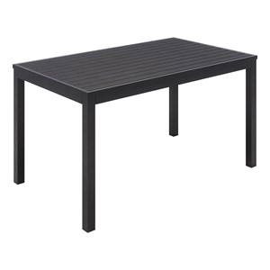 Alfresco Bistro Indoor/Outdoor Rectangle Table - Black w/ Black Frame