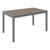 Alfresco Bistro Indoor/Outdoor Rectangle Table - Mocha w/ Silver Frame