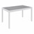 Alfresco Bistro Indoor/Outdoor Rectangle Table - Gray w/ White Frame