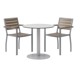 Alfresco Bistro Indoor/Outdoor Round Pedestal Café Table