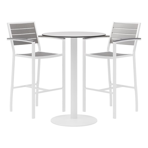 Alfresco Bistro Indoor/Outdoor CafÃ© Stool & Round Table - Three Piece Set