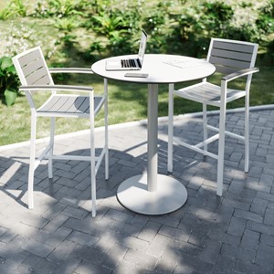 Alfresco Bistro Indoor/Outdoor Round Café Height Table (36" Diameter)