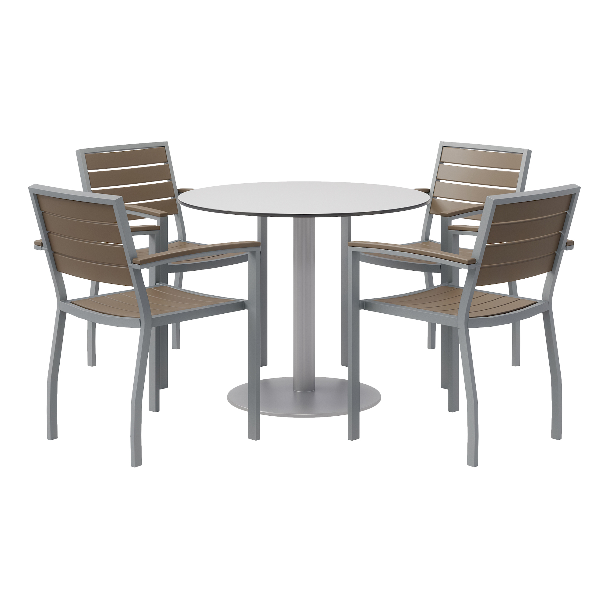 Alfresco Bistro Indoor/Outdoor Round Pedestal Café Table (30" Diameter)
