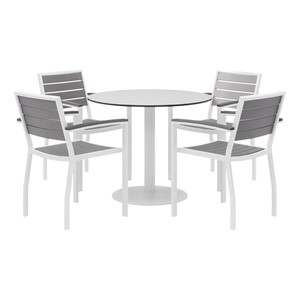Alfresco Bistro Indoor/Outdoor Round Pedestal Café Table