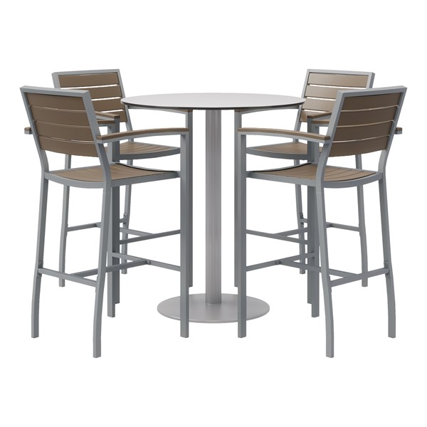Alfresco Bistro Indoor/Outdoor CafÃ© Stool & Round Table - Five Piece Set