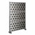 Modern Privacy Panel w/ Kaleidoscop Top Pattern Infill Panels (4' 4" W x 6' 6" H) - Charcoal
