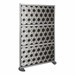 Modern Privacy Panel w/ Kaleidoscop Top Pattern Infill Panels (4' 4" W x 6' 6" H) - Charcoal