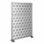 Modern Privacy Panel w/ Kaleidoscop Top Pattern Infill Panels (4' 4" W x 6' 6" H) - Marble