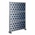 Modern Privacy Panel w/ Kaleidoscop Top Pattern Infill Panels (4' 4" W x 6' 6" H) - Midnight