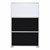 Modern Privacy Panel w/ Colored & Translucent Infill Panels (4' 4" W x 6' 6" H) - Black w/ White Panel