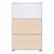 Modern Privacy Panel w/ Colored & Translucent Infill Panels (4' 4" W x 6' 6" H) - Elm w/ White Panel