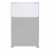 Modern Privacy Panel w/ Colored & Translucent Infill Panels (4' 4" W x 6' 6" H) - Gray w/ White Panel