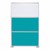 Modern Privacy Panel w/ Colored & Translucent Infill Panels (4' 4" W x 6' 6" H) - Teal w/ White Panel