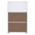 Modern Privacy Panel w/ Colored & Translucent Infill Panels (4' 4" W x 6' 6" H) - Walnut w/ White Panel