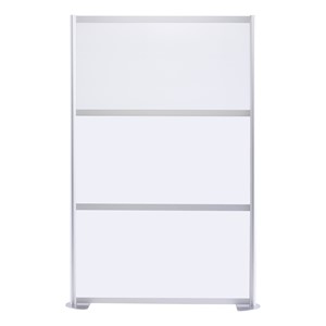 Modern Privacy Panel w/ Colored & Translucent Infill Panels (4' 4" W x 6' 6" H) - White w/ White Panel
