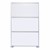 Modern Privacy Panel w/ Colored & Translucent Infill Panels (4' 4" W x 6' 6" H) - White w/ White Panel