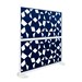 Modern Privacy Panel with Fractal Pattern Infill Panels (4' 4" W x 4' 5" H) - Midnight
