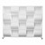 Modern Privacy Wave Panel with White Infill Panels and White Frame (8' 4" W x 6' 6" H)