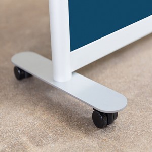 Modern Privacy Panel w/ Colored & Translucent Infill Panels (4' 4" W x 6' 6" H) - Mobile Base