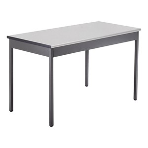 Heavy-Duty Utility Table w/ Scratch-Resistant Paint (24" W x 48" L) - Gray Nebula