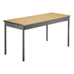 Heavy-Duty Utility Table w/ Scratch-Resistant Paint (24" W x 60" L) - Oak