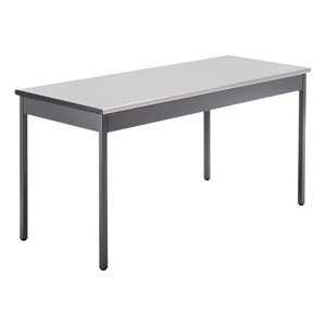 Heavy-Duty Utility Table w/ Scratch-Resistant Paint (24" W x 48" L) - Gray Nebula
