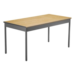 Heavy-Duty Utility Table w/ Scratch-Resistant Paint (30" W x 60" L) - Oak