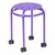 Mobile Assorted Color Plastic Stack Stool w/ Stability Ring - Purple