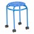 Mobile Assorted Color Plastic Stack Stool w/ Stability Ring - Blue