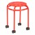 Mobile Assorted Color Plastic Stack Stool w/ Stability Ring - Orange