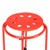Mobile Assorted Color Plastic Stack Stool w/ Stability Ring - Orange