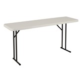 Gray Blow-Molded Plastic Folding Training Table
