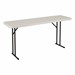 Gray Blow Molded Plastic Folding Training Table (18" W x 60" L)