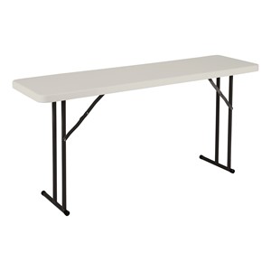 Gray Blow Molded Plastic Folding Training Table (18" W x 60" L)