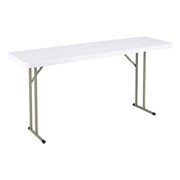 Blow-Molded White Plastic Folding Training Table