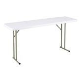 Blow-Molded White Plastic Folding Training Table