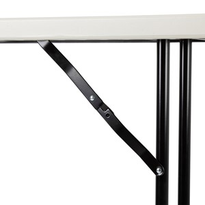 Gray Blow Molded Plastic Folding Training Table - Leg Brace