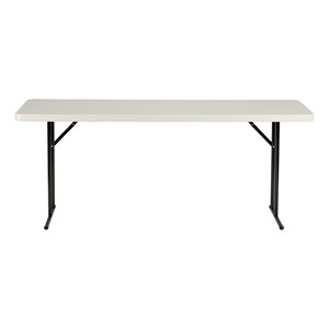 Gray Blow-Molded Plastic Folding Training Table (18" W x 72" L)