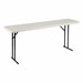 Gray Blow-Molded Plastic Folding Training Table (18" W x 72" L)