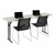 Gray Blow-Molded Plastic Folding Training Table