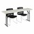 Gray Blow Molded Plastic Folding Training Table (18" W x 72" L)